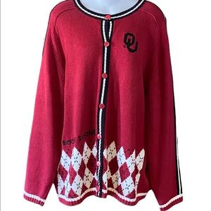 OU University of Oklahoma Ladies Large Game Day Sweater from Birch Bros.